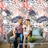 Tropical Abstract Leaves Wallpaper